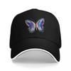Butterfly Pattern Embroidered Baseball Cap Black Color with Vibrant Wings Design for Fashion and Style Enthusiasts