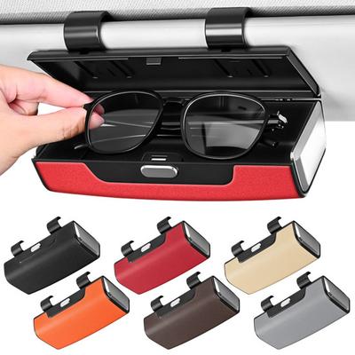 Caja de Almacenamiento para Coche para Parasol Estuche Protector a Prueba de Golpes para Gafas con Terciopelo Suave