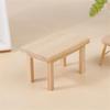 Toys Toy Model Model Furniture Wooden Tea Table Simulation Wood Table 1:12 Dollhouse Kids Play Toys