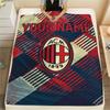 1PC Custom Name Ac Milan Patterned Flannel Blanket Suitable For All Seasons for Home Decor Warmth and Comfort Gifts Holiday Present