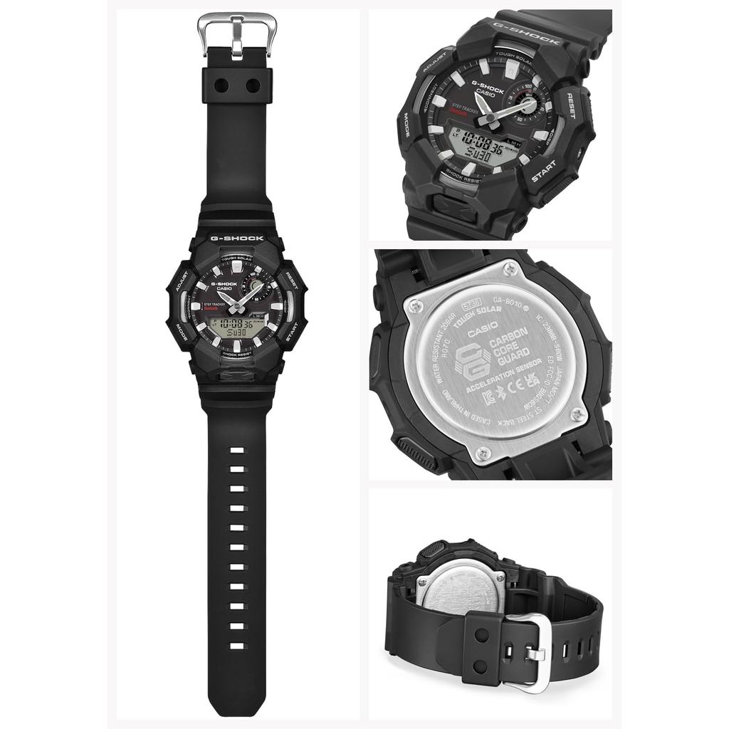 Casio G-Shock Men's Watch, Bluetooth, Solar-Powered, Eco-Friendly Materials, Japanese Model, Black GA-B010-1AJF
