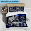 Set Biancheria da Letto 3 Pezzi Skyline Blue Racing Spirit Speed Style, per 1 Copripiumino e 2 Federe Perfetto come Regalo per Fan, Ideale per Camera da Letto, Dormitorio
