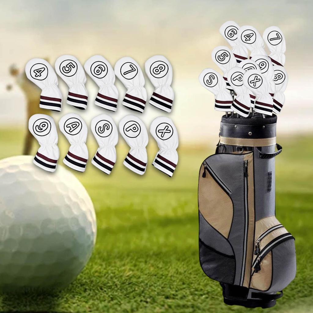 10x Golf Club Head Covers Wedge Sleeves Portable Lightweight Long Neck Decor Protectors for Games Outdoor Gift Training