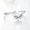 Tancise Classic 925 Sterling Silver  Zircon Ring Ladies Jewelry Wedding Promise Party Gift
