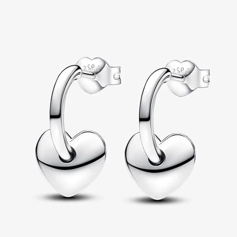 925 Silver Cute Earring Set Heart Lock Caterpillar Giraffe Flamingo Star Fit Fashion Jewelry for Women Daily Accessory