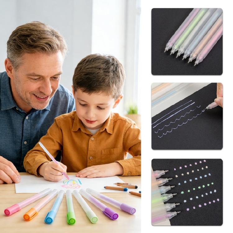 6Pcs Multipurpose Craft Glues Pen with Fine Tip Fast Drying Adhesive for Scrapbooking Card Making Holiday Decoration
