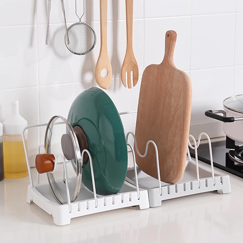 1PCS Kitchen Pan Pot Cover Lid Rack Stand Spoon Holder Home Storage Soup Spoon Rests Drain Rack Kitchen Organizer Shelf ToolsTowel Holder Rack