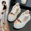 Board shoes women's 2026 spring new 9cm sponge sole breathable board shoes Korean version genuine leather mesh women's shoes