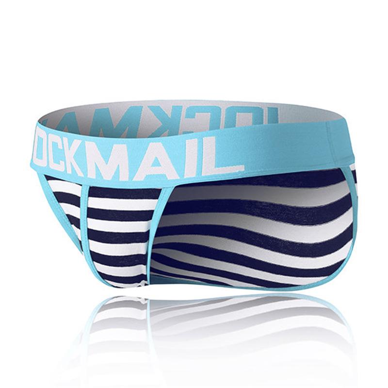 Trosor JOCKMAIL Randmönster för män Herrkalsonger Lågfärgade Andningsbyxor Sportkalsonger