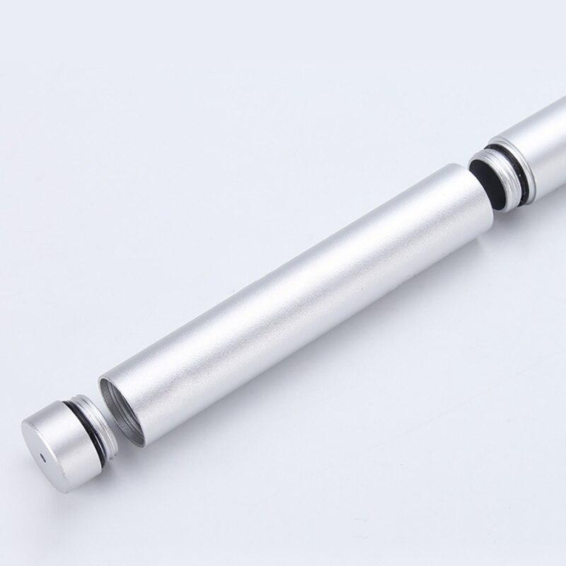 Stainless Steel Telescopic Straw Color Three-Section With Aluminum Alloy Storage Tube Sleeve Blue