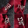 Cat Crochet Loop Rings Metal Yarn Guide Rings Fashionable Jewelry Finger Holder Fashionable Ornament for Craft Lovers
