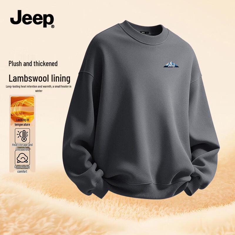 

JEEP Men s Thickened Lamb Fleece Lined Sweatshirt 4XL