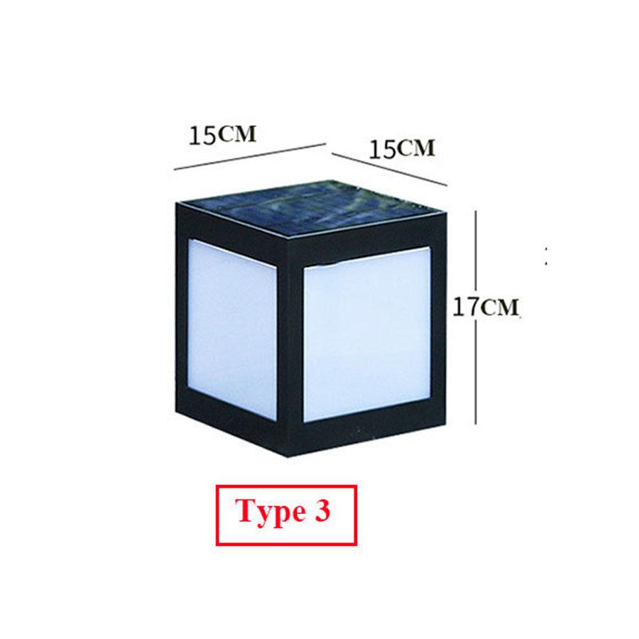 Thrisdar Outdoor Solar Street Pillar Light Outdoor Landscape Villa Fence Pillar Light Garden Porch Front Door Solar Stigma Lamp
