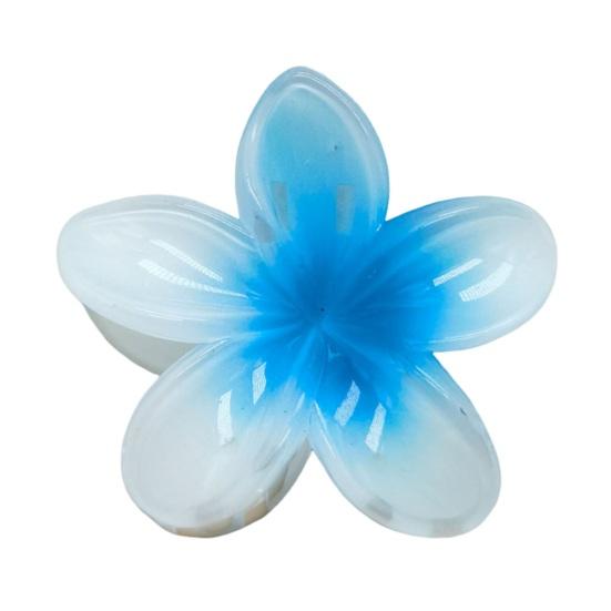 Grampo de cabelo feminino de verão, grampo de cabelo em forma de flor de cor brilhante, grampo de cabelo pequeno de tubarão, acessórios para cabelo de chuveiro