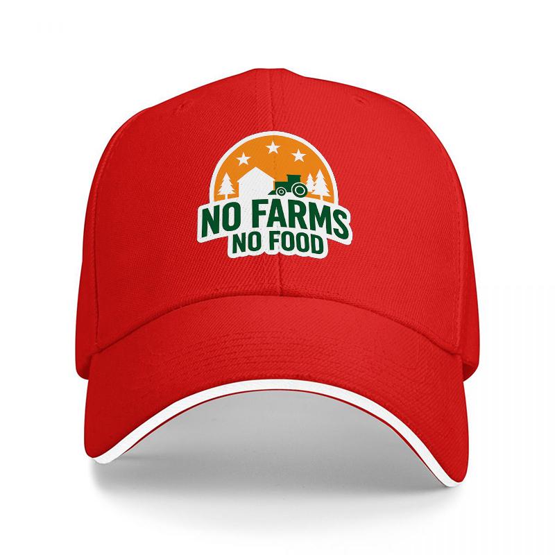

NO FARMS NO FOOD Farming Lifestyle Baseball Cap with Tractor and Sunset Design for Adults Outdoor Enthusiasts Adjustable