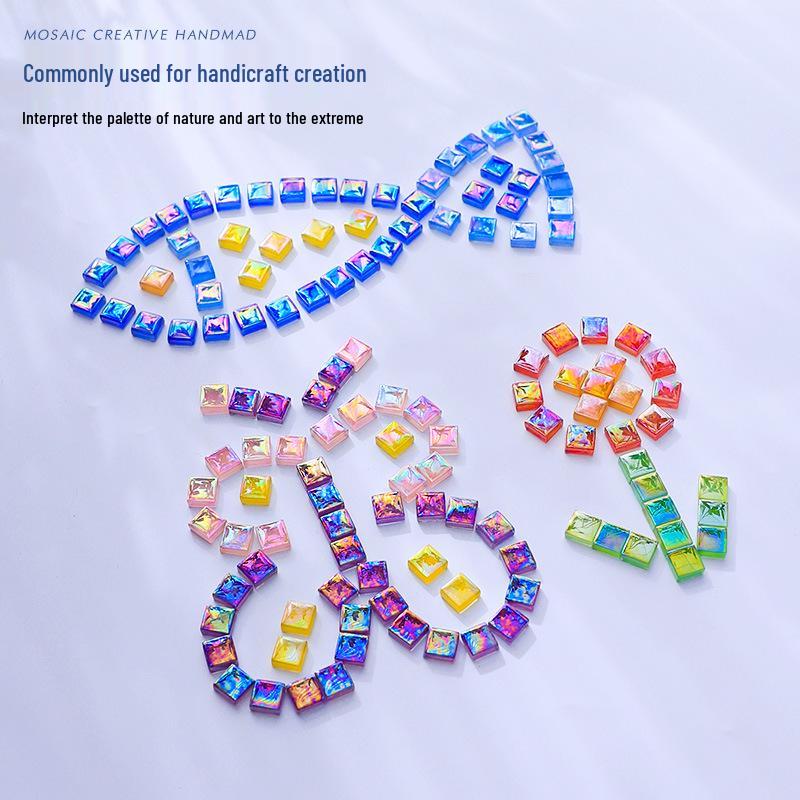 1kg Mosaic Iridescent Crystal Glass for DIY Children’s Handicrafts