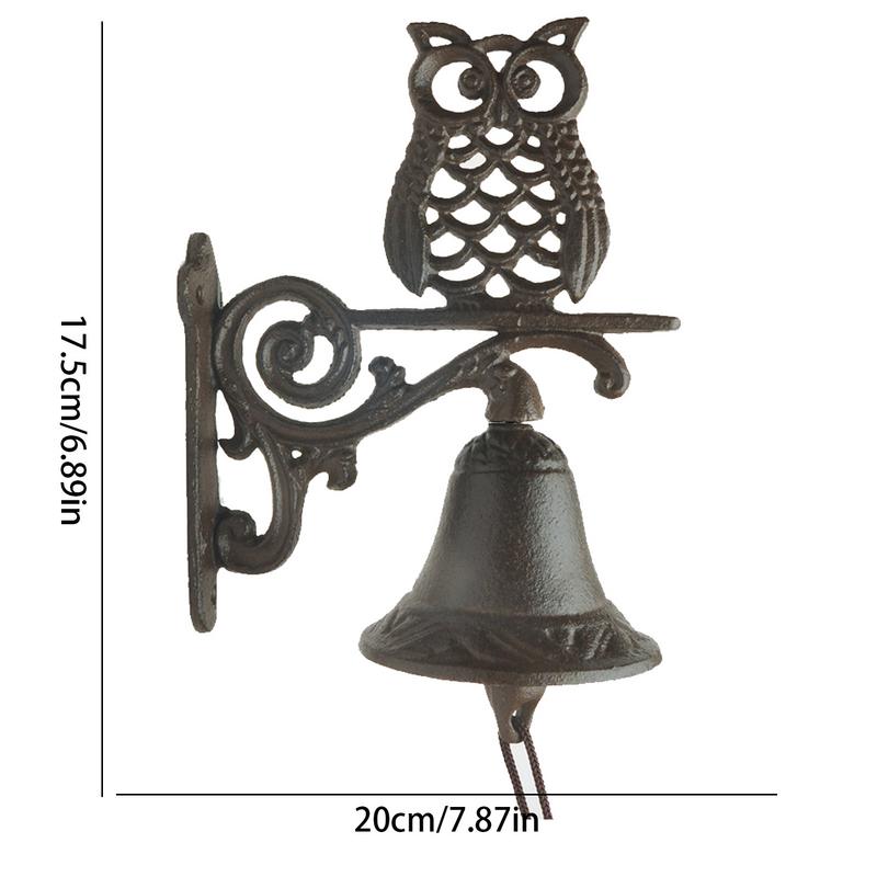 Türklingel Gusseisen Antik Landhaus-Look, Lauter Klang, Wandglocke für Haustür, Gartendekoration, Wetterfest