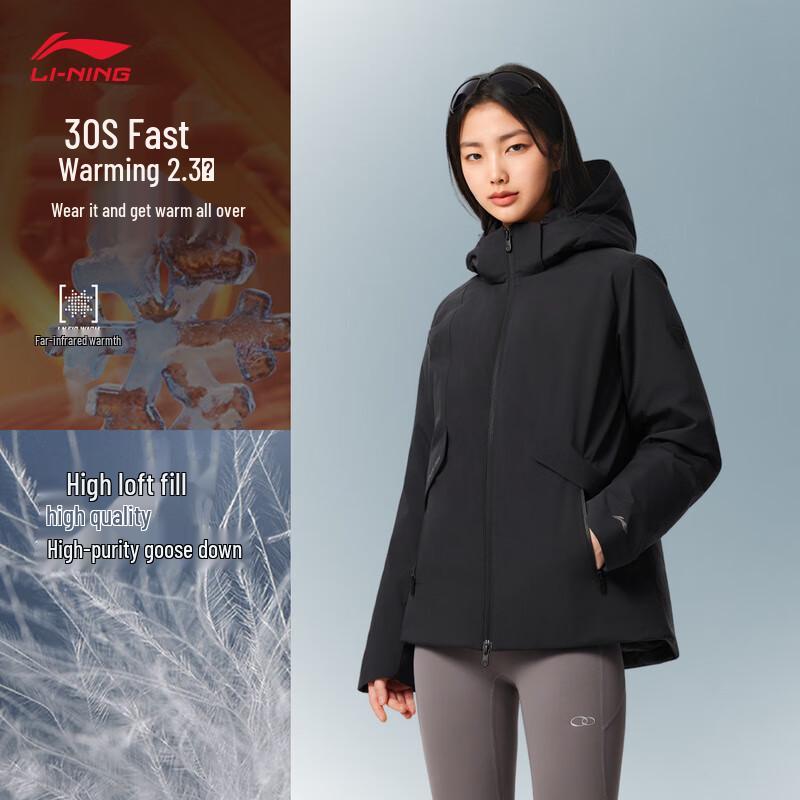 Li-Ning Women s Windproof Water-Repellent Reflective Down Jacket AYMV402 S