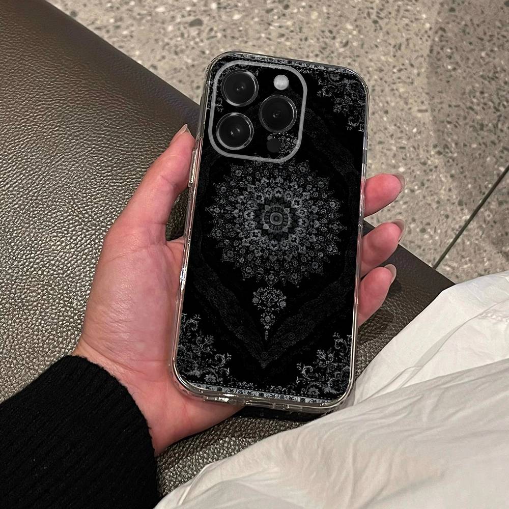 

Persian Carpet Floral Pattern Transparent Soft Cover Phone Case For iPhone 17,16,15,14,13,12,11 Pro,Max,Plus,X,XS,XR,SE4,E Mini iPhoneXSMAX