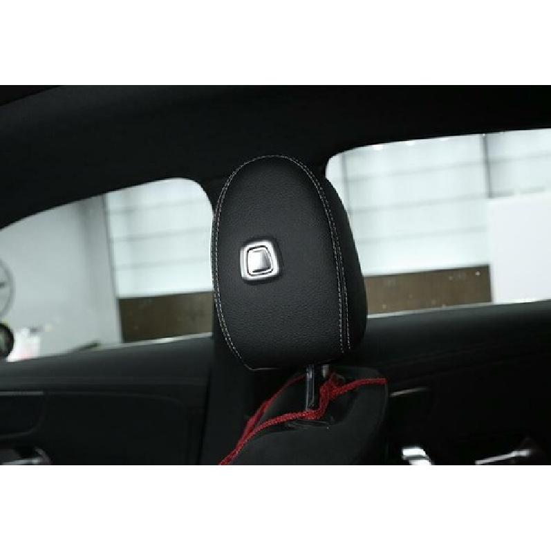 For Benz GLB W247 -22 Matte Silver Seat Headrest Button Ring Cover Trim 4PCS