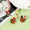 Christmas Tree Santa Claus Enamel Pins Cartoon Dripping Oil Lapel Pin Christmas Brooch  Daily
