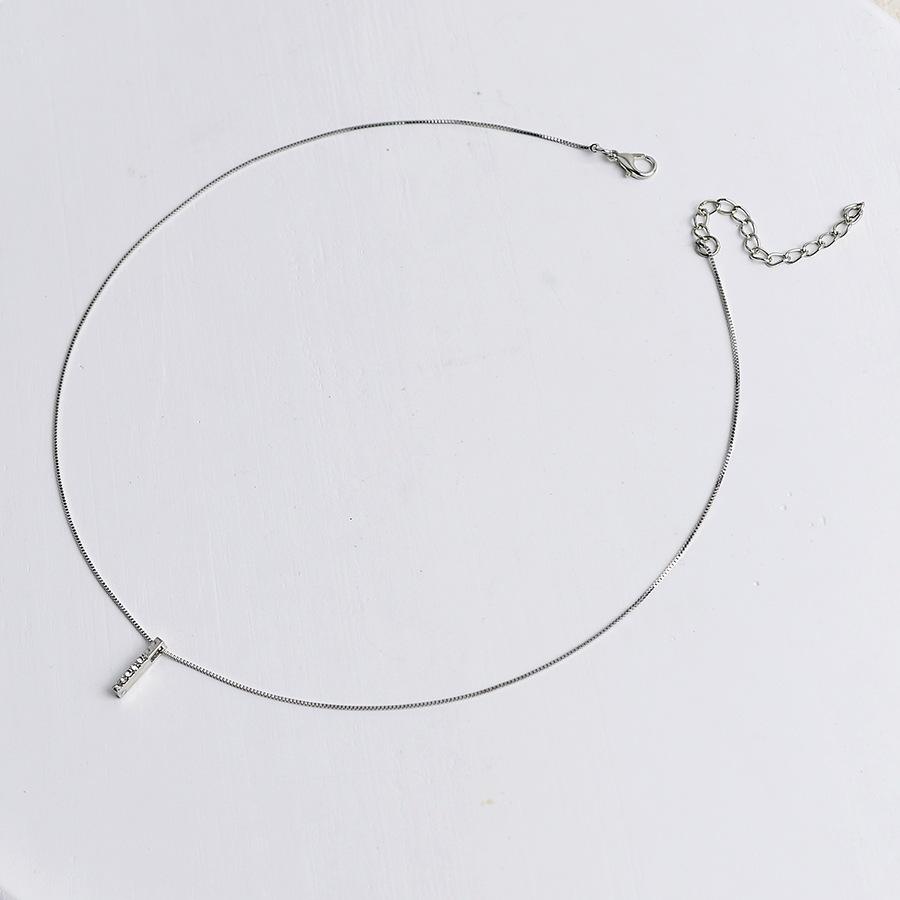 diamond-encrusted necklace pendant simple one-piece long geometric elegant 1PC and individual collarbone chain  Accessories