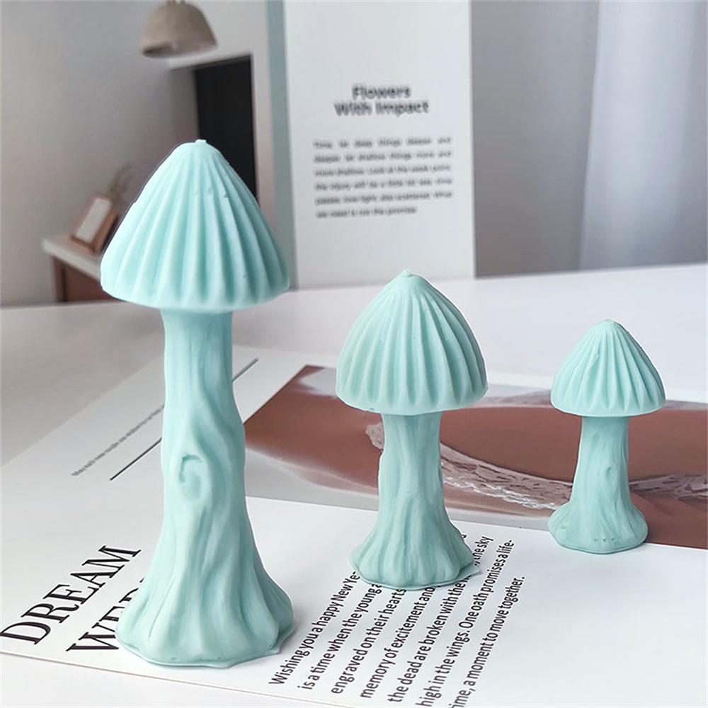 Cute Mushroom Silicone Candle Mold Plant Shape Handmade DIY Aromatherapy Resin Plaster Art Ornaments Baking Mold Home Decor