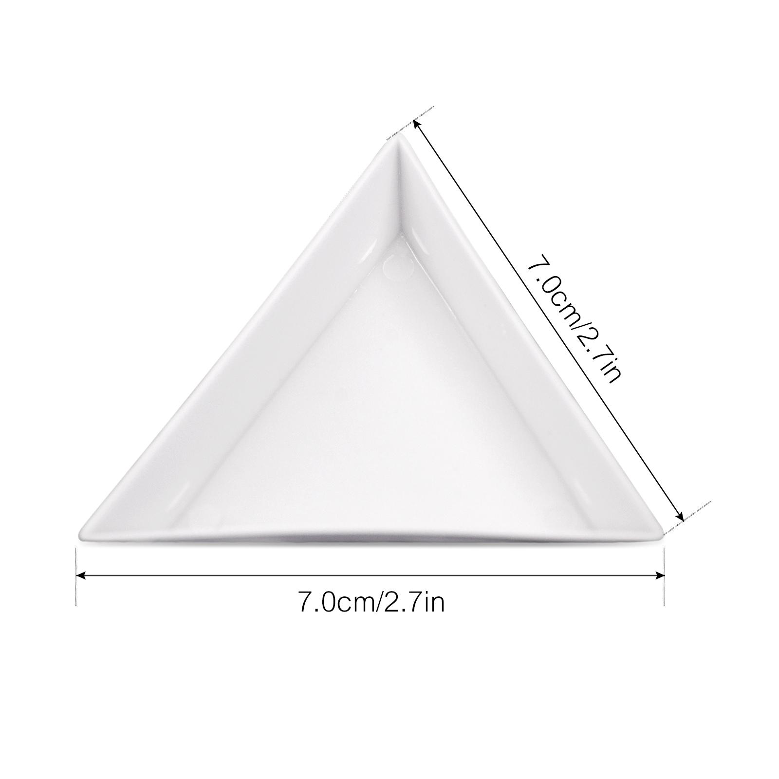 

5/10/20 шт. Пластиковый треугольный поднос для ногтей, Коробка-пластина для страз и блесток для нейл-арта, Держатель-контейнер для хранения, Инструменты для маникюра