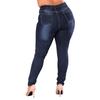 Plus Size Skinny Leg Jeans for Women Sculpting Slim Fit Pencil Denim Pants Mid-Rise High Stretch Trousers