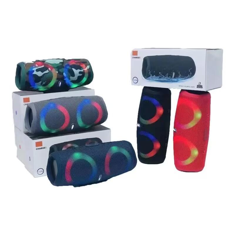 Portable Waterproof High Power Bluetooth Speaker RGB Colorful Light Wireless Subwoofer 360 Stereo Surround TWS FM Boom Box