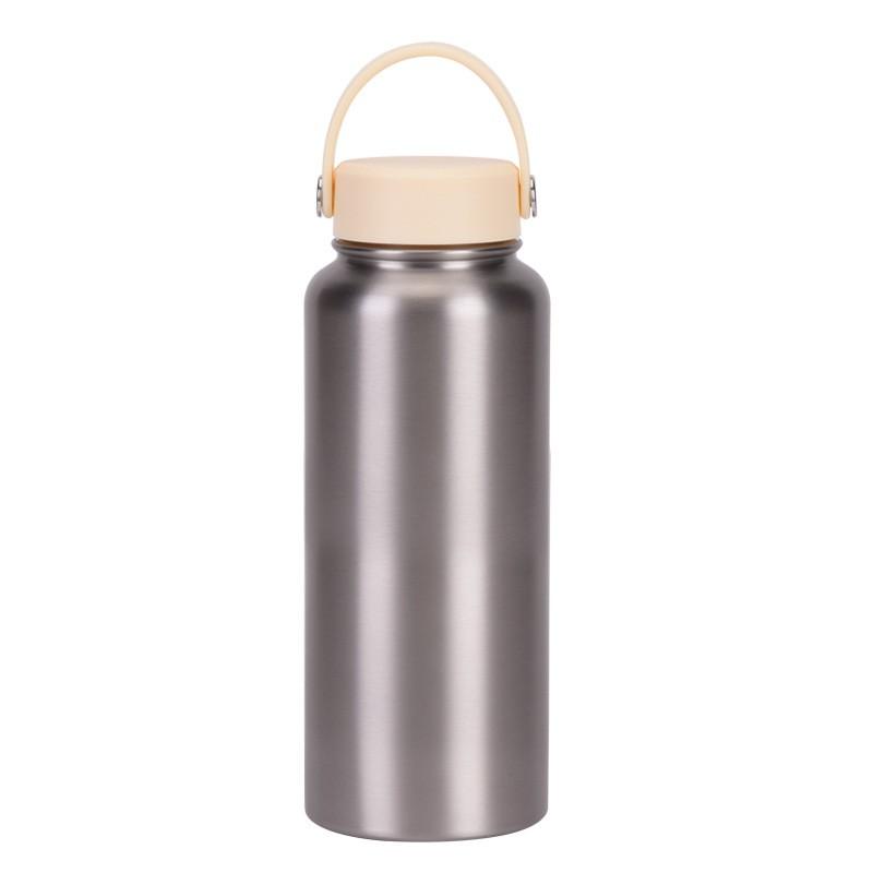 1L Stainless Steel Vacuum Insulated Water Bottle With Wide Mouth Portable Outdoor Sports Travel
