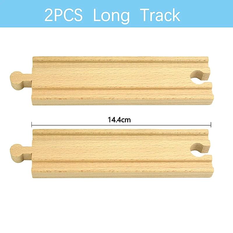 Educational Toy for Child New Kinds Wood Track Accessories Beech Wooden Train Track Railway Toys Fit Biro Wooden All Brand Track