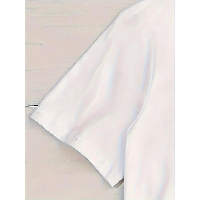Women'S Casual And Comfortable Short-Sleeve T-Shirt with a Round Neck Featuring a Letter Shark Print