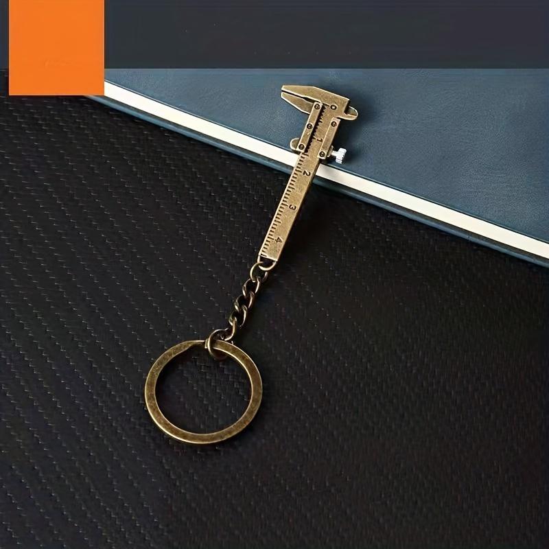 1pc Mini Portable Vernier Caliper Keychain - Dual-Scale (mm/inch) Alloy Measuring Tool, Compact Precision Instrument for Engineers, Students,
