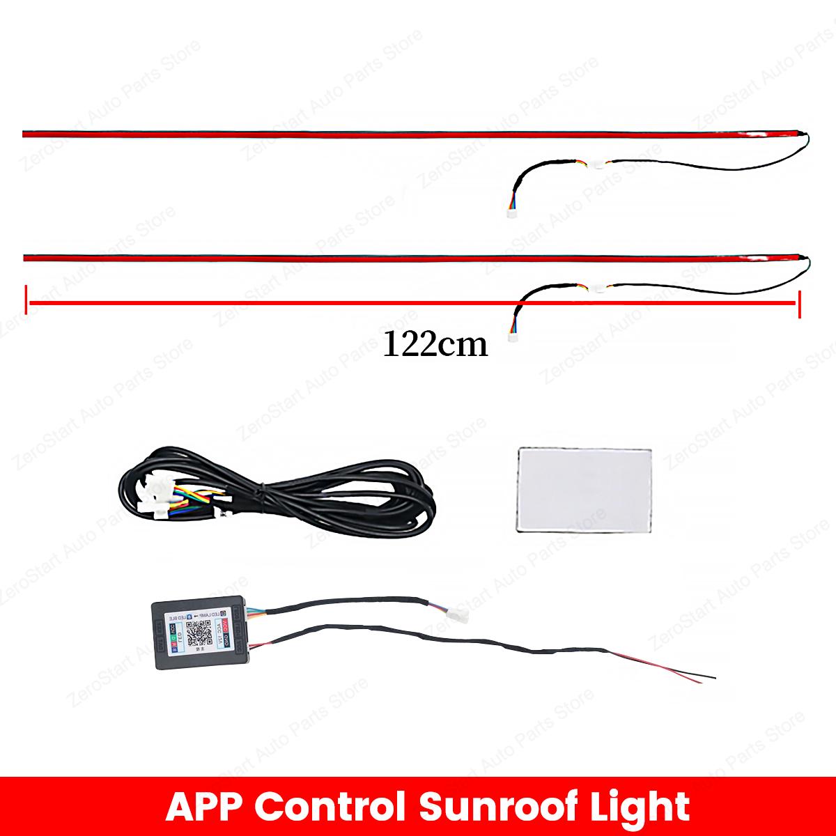 APP Control 256 Colours LED Skylight Ambient Light Atmosphere Sunroof Light Car Roof Panoramic Skylight Ambient Light For BMW APP Sunroof Lamp