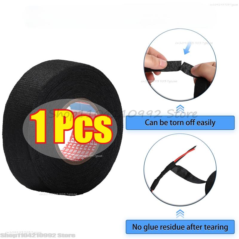 

Electric Insulating Tape Automotive Cloth Tape Sound Absorbing Tape Heat Resistance MaskingTape Waterproof SealingTape 9mm (0.35inch)&10M-(393inch)