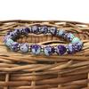 8mm Natural Purple Copper Turquoise Gemstone Round Beads Handmade Jewelry Pretty Beads Bracelet 7.5" For Party CSB-19