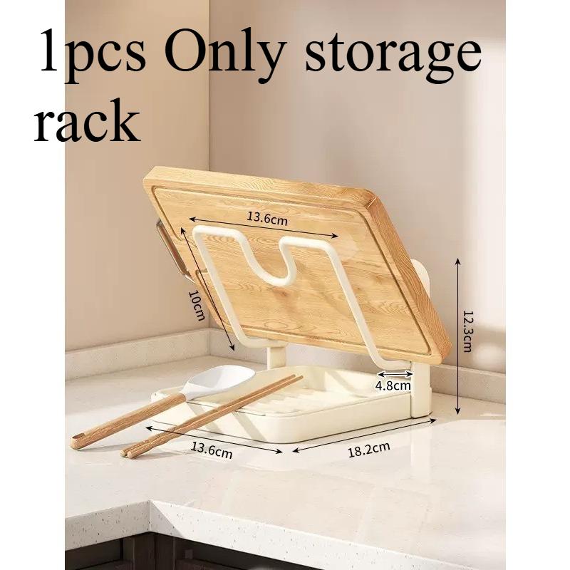 

1pcs Kitchen Pot Cover Holder Flat-bottomed Pan Holder Wall-mounted Drainage Rack Countertop Storage Organizer