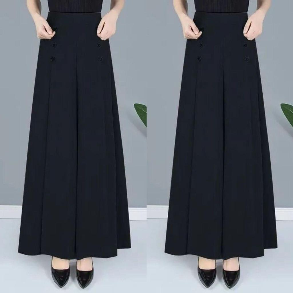 BOGO Summer Drapey Skirt Pants - New Chinese Style, Lightweight, Large & Plus Size Women's Casual Slimming Trousers