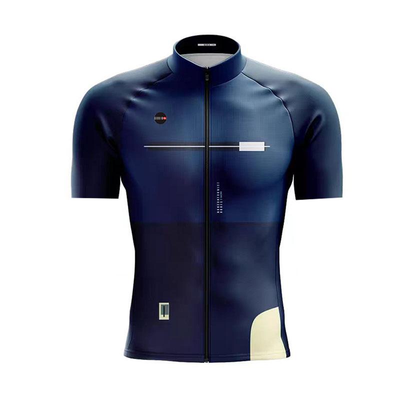 Gobikful Ensemble Maillot de Cyclisme Manches Courtes Vêtements de Vélo 2026 Été Homme Bleu Maillot VTT Ciclismo Ensemble Cuissard à Bretelles Vélo