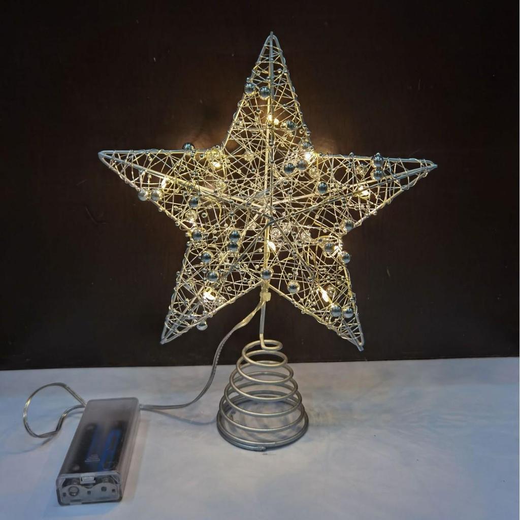 2025 Glittering Five-Point Tree Top Star Light for Christmas Trees
