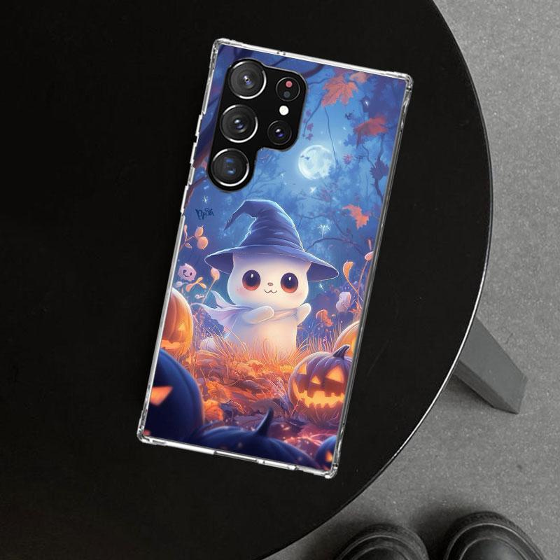 Cute Halloween Ghost Phone Case Cover for Samsung Galaxy S26 S25 Edge S24 S23 Ultra S22 Plus S21 FE S20 + Art Customized Fundas