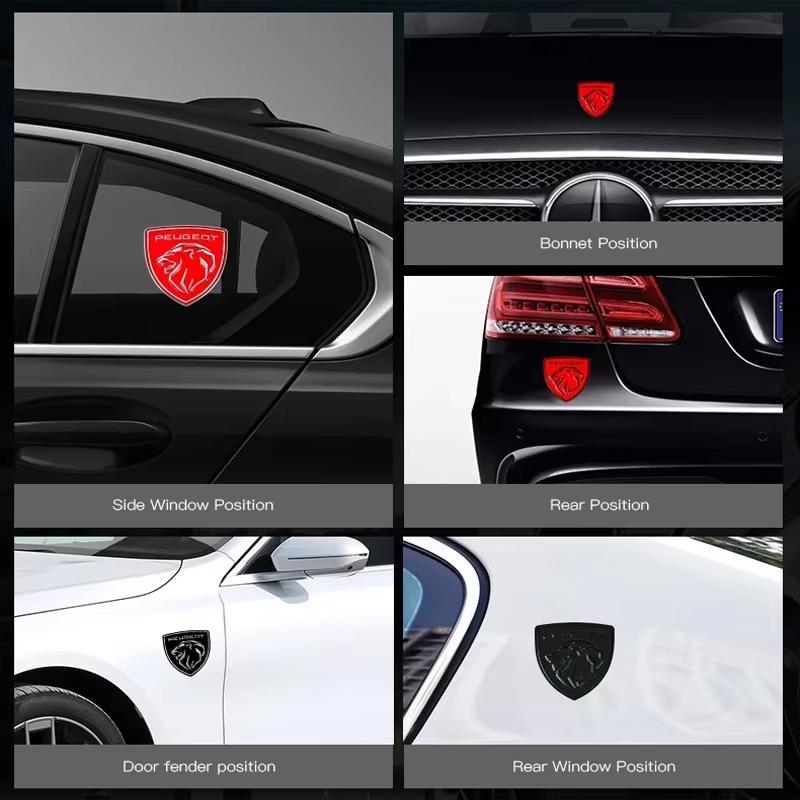 hijk1 Car Logo Front Grille Rear Trunk Decoration Sticker For Peugeot For VW GTI Golf MK6 MK7 Polo Passat B7 CC Tiguan CC/Car keychain