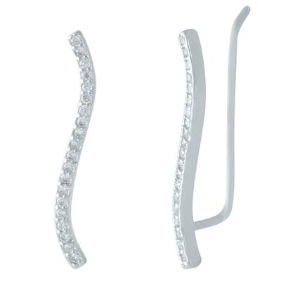 Silver Earrings with Cubic Zirkonia (1956069)