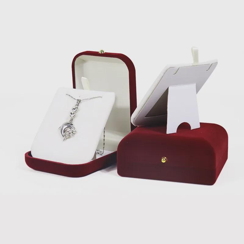 Flanelová úložná krabička na šperky na prsteny, náušnice, náhrdelníky, přívěsky a náramky