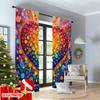 Set Of 2 Flat Printing Party Window Curtains Vibrant Heart Rainbow Balloons Digital Printed Polyester Drapes Birthday Made