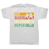 Funny Eat Sleep Jiu Jitsu Repeat Graphic T Shirts Unisex Pure Cotton Humor Streetwear Tee Shirt Short Sleeve Unisex Loose Clothing