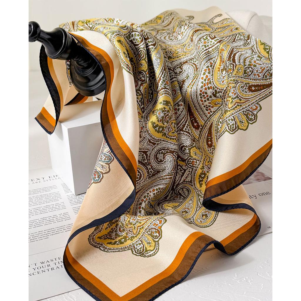100% Natural Twill Silk Scarf for Women Neck Tie Double Side Female Foulard Shawl High Quality Square Hijab Bufanda Scarves 65cm