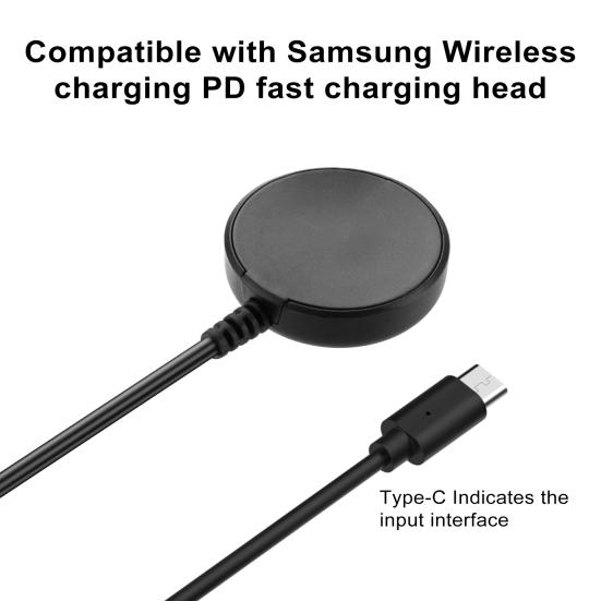 Wireless Charger Free Angle Adjustment Quick 2-hour Charge Type-C Interface Fast Charging Watch Charging Stand for Samsung Watch 6/5/4