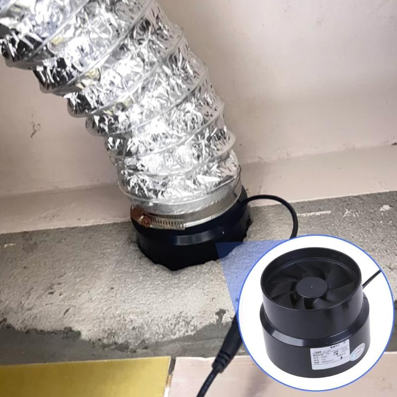 Rohrlüfter Leistungsstarker Inline-Abluftventilator 12V 5W Rohrgebläse 110-100mm Luftabsaugung Verstärker Für Werkstatt Keller Zelt